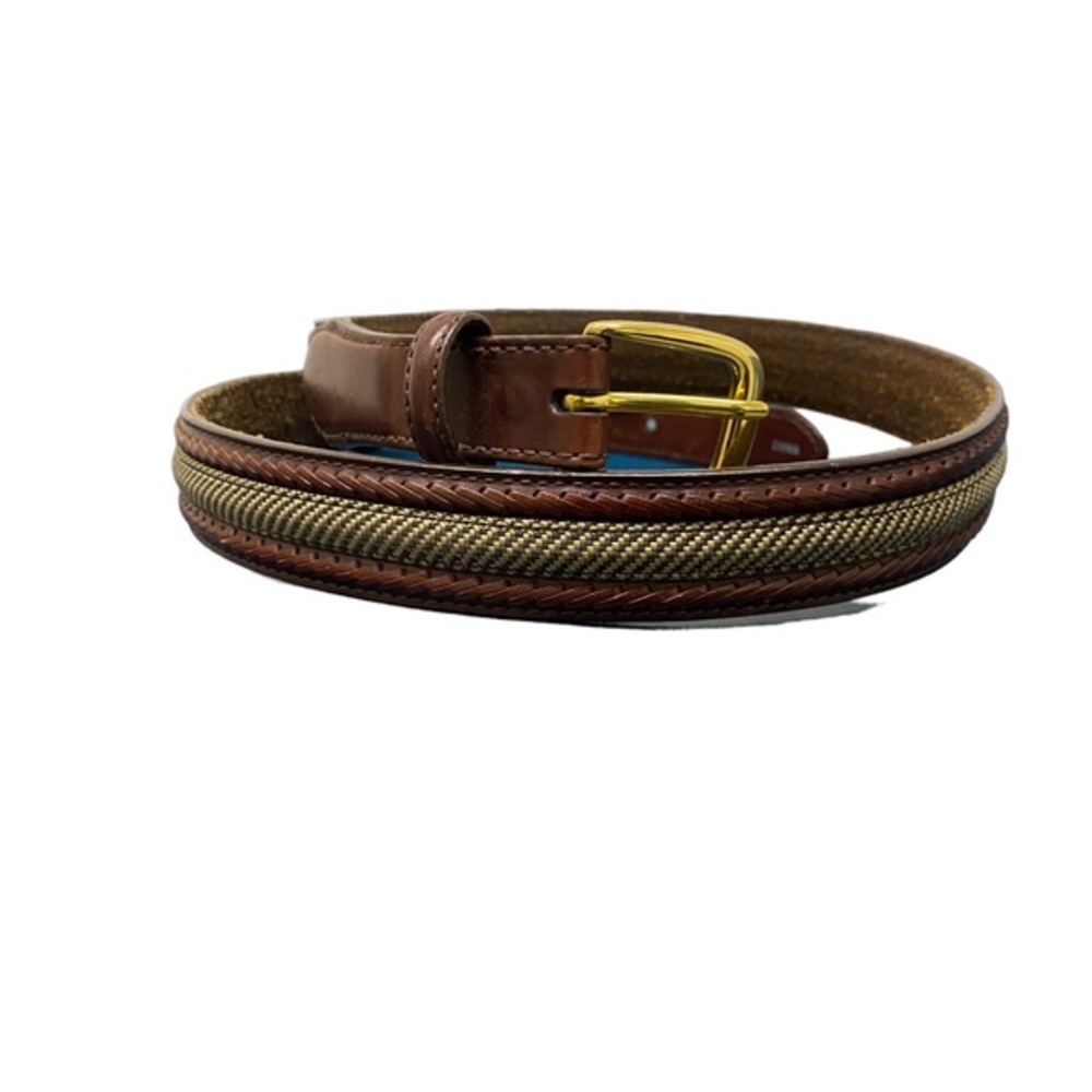 Brighton Leather Tweed Insert Belt Size 38